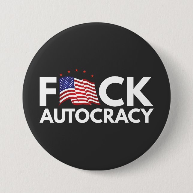 EFF-Autokratie im weißen Text Button (Vorderseite)