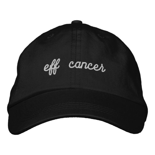 Eff Cancer Bestickte Baseballkappe (Vorderseite)