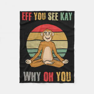 Eff Sie sehen Kay Warum Oh Sie lustiger Affe Yoga  Fleecedecke