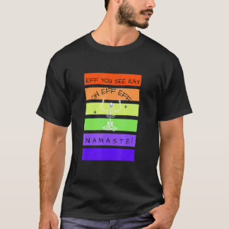 Eff You See Kay Yoga Skelett Sarkastisches Hallowe T-Shirt