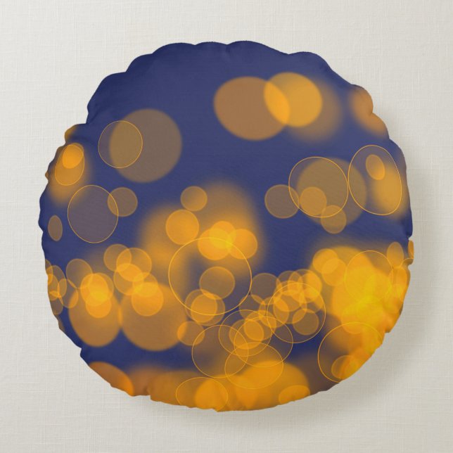 Effekt bokeh. rundes kissen (Vorderseite)