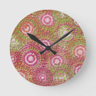 Effekt von Schmierpapier Runde Wanduhr