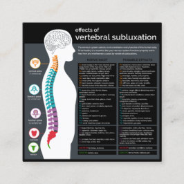 Effekte des vertebralen Subluxations-Chiropraktors Quadratische Visitenkarte