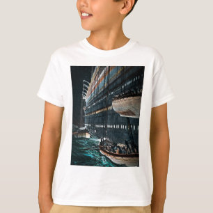Effektivwert titanisches Starten der Rettungsboote T-Shirt