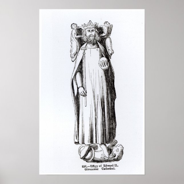 Effigy Edward II von Gloucester Cathedral Poster (Vorne)