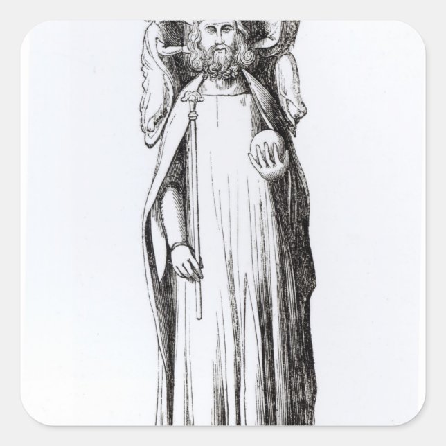 Effigy Edward II von Gloucester Cathedral Quadratischer Aufkleber (Vorderseite)