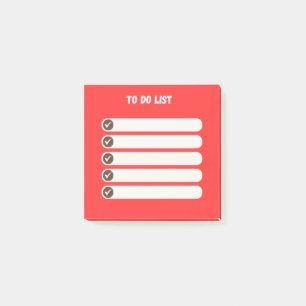 Effiziente Aufgabenliste für Postit-Notizen (rot) Post-it Klebezettel
