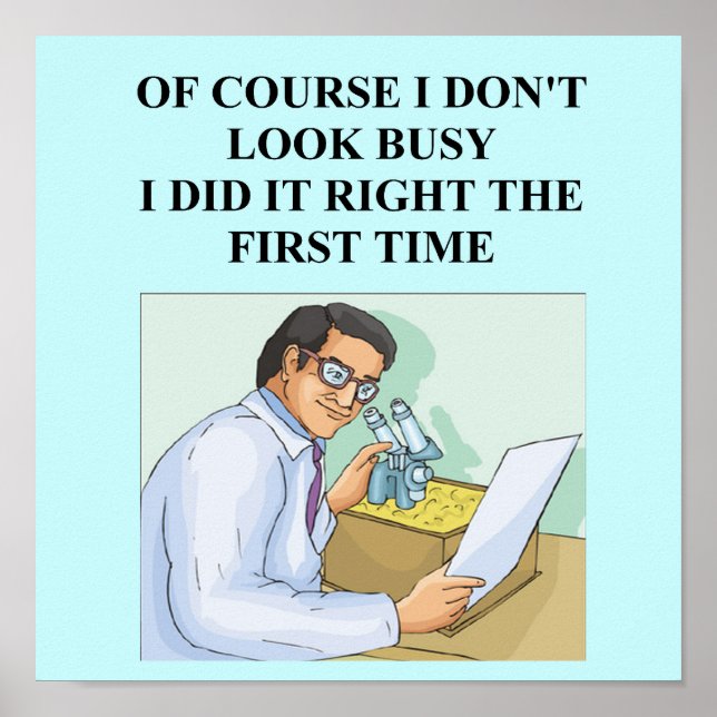 Effizienter intelligenter Wissenschaftler Poster (Vorne)