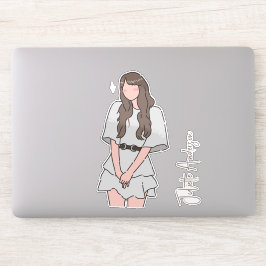 Efforless beauty Girl Anpassbar Aufkleber