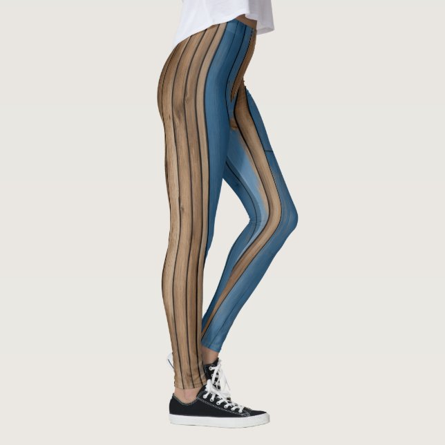 Efforless Mode mit eleganten Linienmustern Leggings (Rechts)