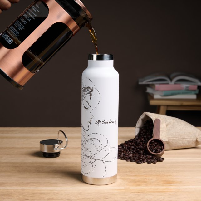 💇 ‍ ♀️ Effortless Beauty 🌬️ Trinkflasche (Kaffee)