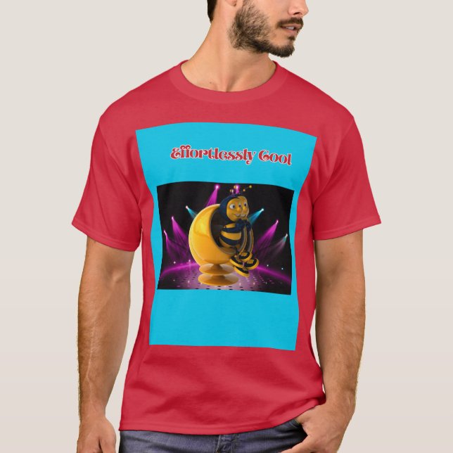 Effortlessly Cool Bee T-Shirt – Stylish Cartoon Vi (Vorderseite)