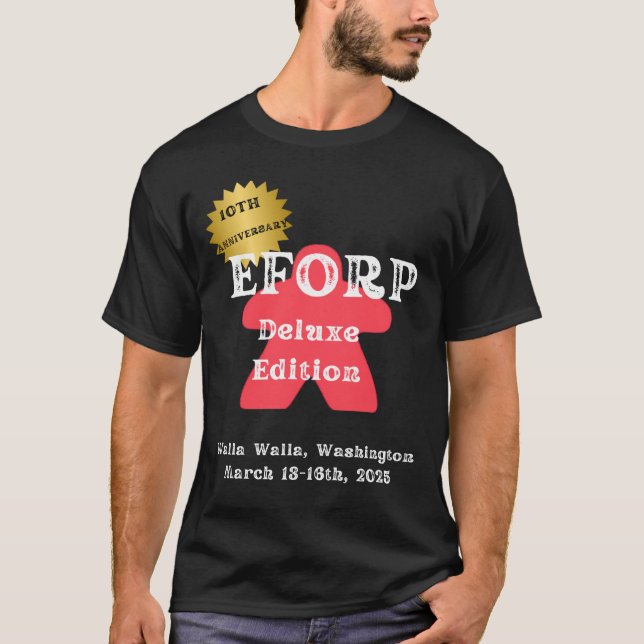 EFORP 2025 10-jähriges Bestehen Deluxe Edition Red T-Shirt (Vorderseite)