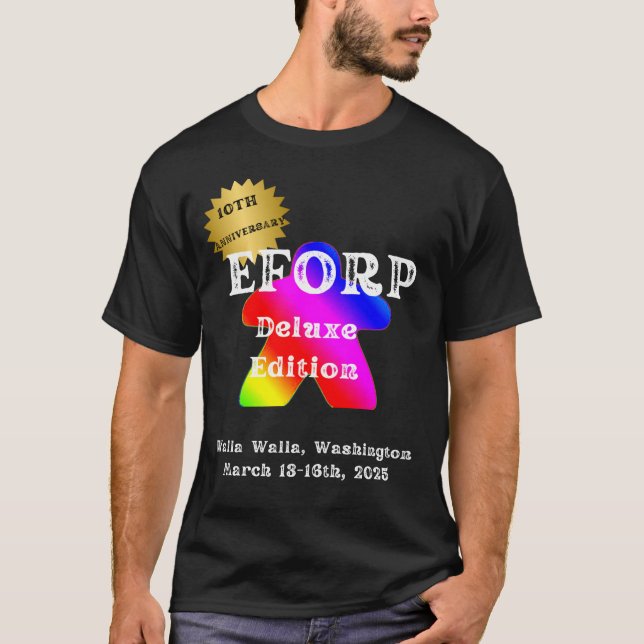EFORP 2025 Offizielles Regenbogenhalbzeug T-Shirt (Vorderseite)