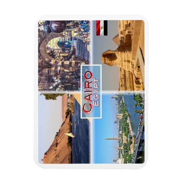 EG Kairo - Fluss Nile - Khan el Khalili - Magnet (Vertikal)