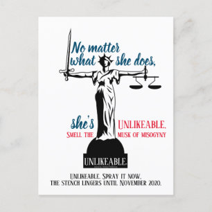 Egal, was sie tut, sie ist politisch unsympathisch postkarte