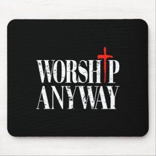 Egal wie Anbetung bedrängte christliche Retro-Vint Mousepad