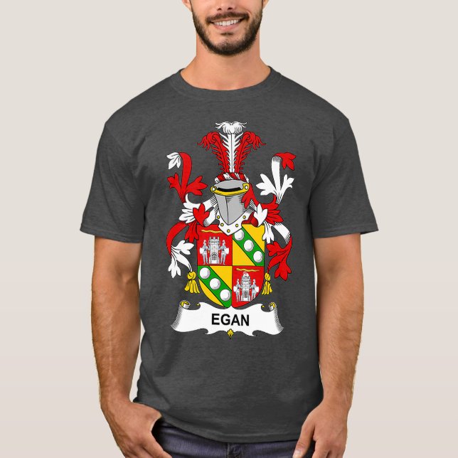 Egan Coat of Arms Familienwappen T-Shirt (Vorderseite)