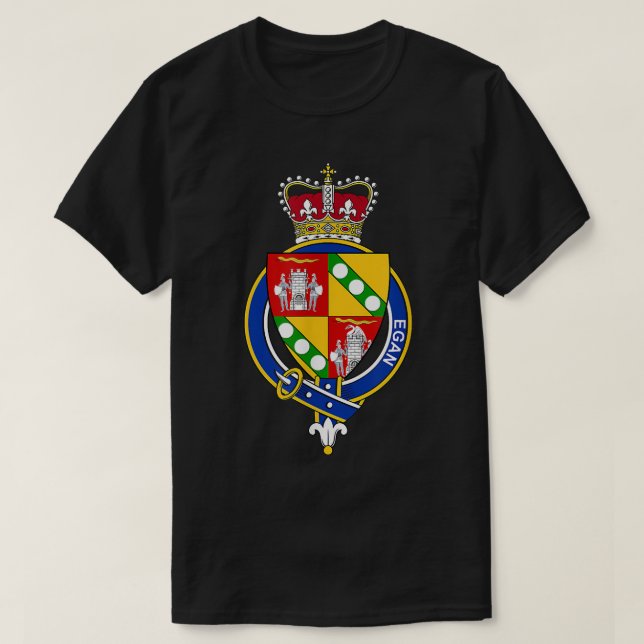 Egan Coat of Arms Familienwappen T-Shirt (Design vorne)