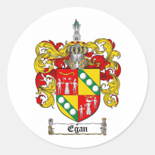 EGAN FAMILIENWAPPEN - EGAN WAPPEN RUNDER AUFKLEBER