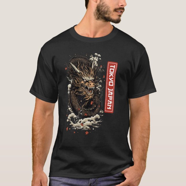 Egendary Animals Japanese Dragon Tokio Graphic Wom T-Shirt (Vorderseite)