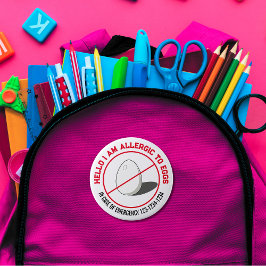 Egg Allergisches Abzeichen Button