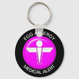 Egg Allergy Medical Alert Pink Schlüsselanhänger
