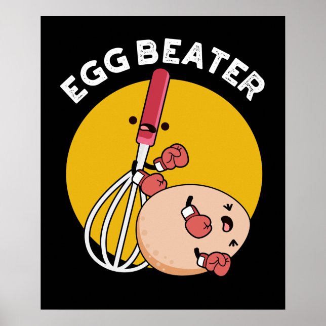 Egg Beater Funny Boxing Pub Dark BG Poster (Vorne)