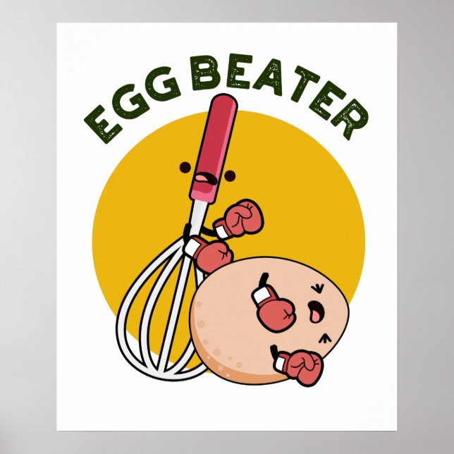Egg Beater Funny Boxing Puff Poster (Vorne)