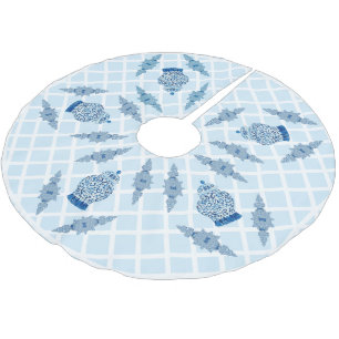 Egg Blue Chinoiserie Ginger Jar Jars   Polyester Weihnachtsbaumdecke