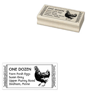 Egg Carton Briefmarke Vintag Hen auf britischem Ta Gummistempel