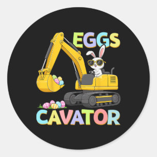Egg Cavator Ostersonniger Ausgrabungsgraben Funny Runder Aufkleber