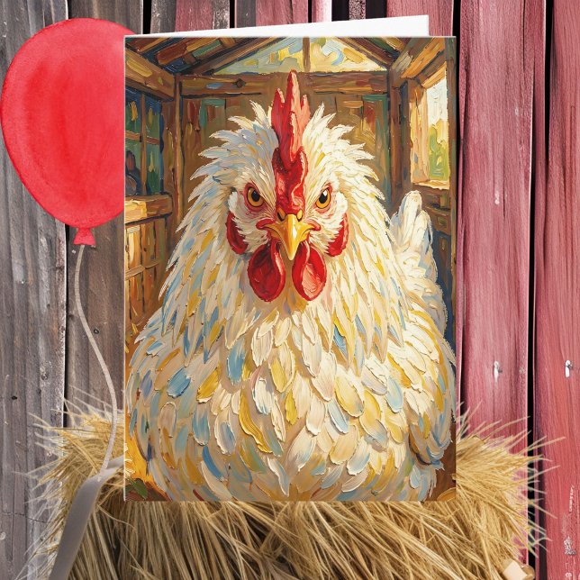 Egg-cellent Birthday | Funny Chicken Pun Karte (Von Creator hochgeladen)
