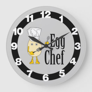 Egg Chef Große Wanduhr