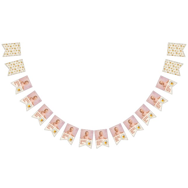 Egg-Citing Baby BBQ First Birthday Wimpelkette (Alle)