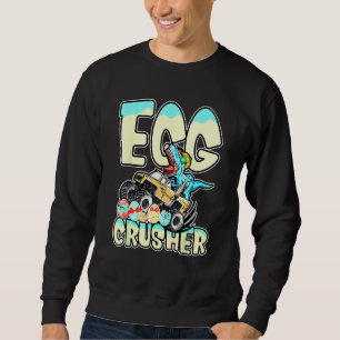Egg Crusher Monster Truck T Rex Dinosaur Osterog Sweatshirt