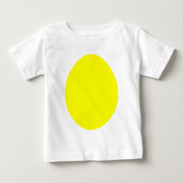 Egg festes gelbes jGibney die MUSEUM Zazzle Baby T-shirt (Vorderseite)