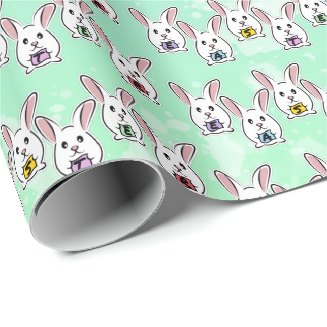 Egg Gestaltete Osterkaninchen Geschenkpapier (Rolleneckpunkt)