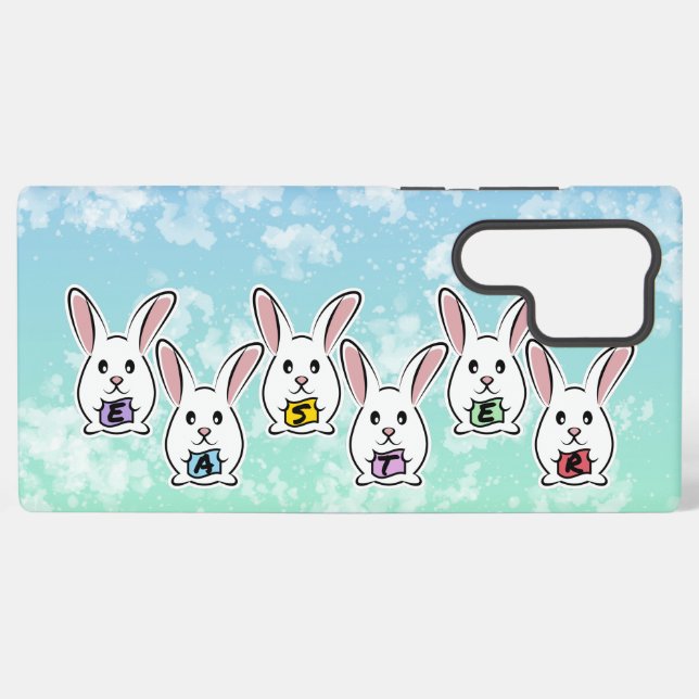 Egg Gestaltete Osterkaninchen Samsung Galaxy Hülle (Rückseite (Horizontal))