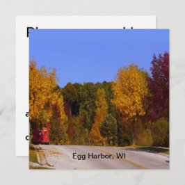 Egg Hafen, WI Herbstsaison mit Trolley Car Einladung