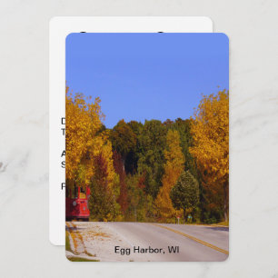 Egg Hafen, WI Herbstsaison mit Trolley Car Einladung