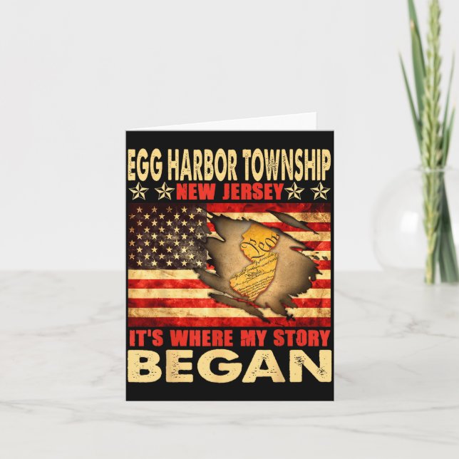 Egg Harbor Township New Jersey Usa Flag 4th Of Jul Karte (Vorderseite)