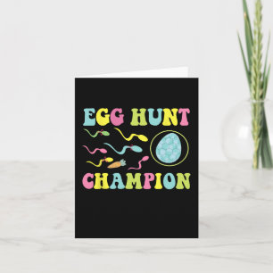 Egg Hunt Champion Funny Vater Osterschwangerschaft Karte