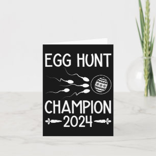 Egg Hunt Champion Funny Vater Osterschwangerschaft Karte