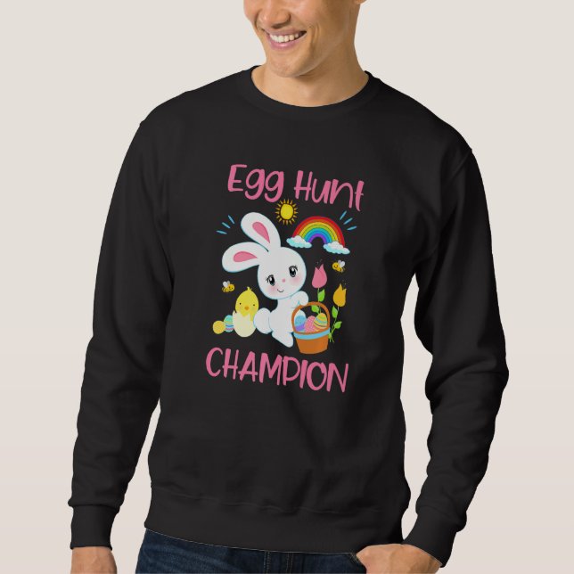 Egg Hunt Champion Ostersonniger Preis Niedliches K Sweatshirt (Vorderseite)