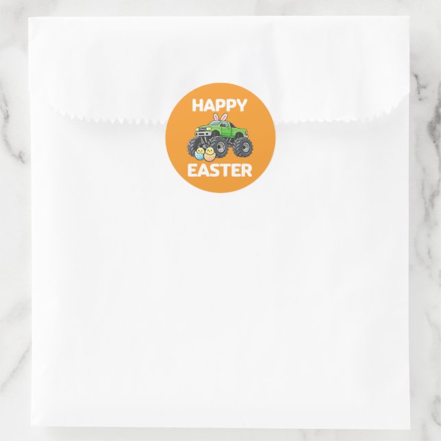 Egg Hunt Crew Cute Easter Holiday Runder Aufkleber (Tasche)
