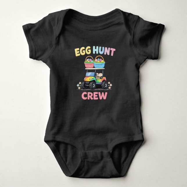 Egg Hunt Crew Kids Easter Holiday Baby Strampler (Vorderseite)