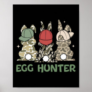 Egg Hunter Bunny Rabbit Jagen Osterkind Poster