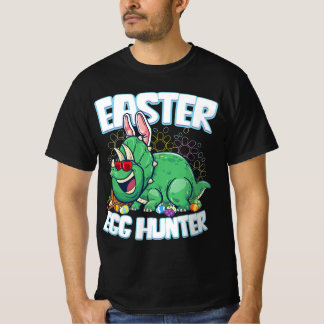 Egg Hunter Ostern Dinosaur Bunny Boys Triceratops T-Shirt