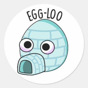 Egg-loo Funny Egg Pub Runder Aufkleber